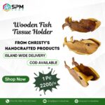 Wooden Fish Tissue Holder