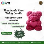 Handmade Rose Teddy Candle