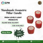 Handmade Geometric Pillar Candle