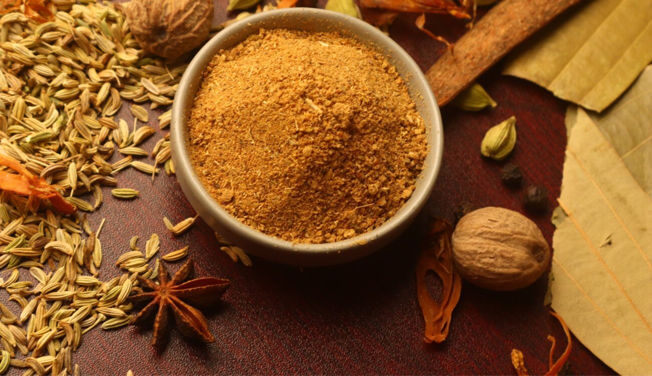 Traditional rasam powder packaging displayed, available for purchase in an online shop.