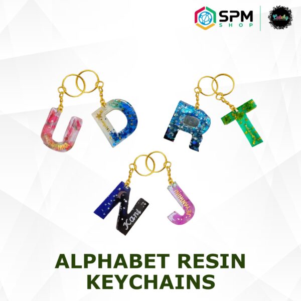 Alphabet Resin Keychains