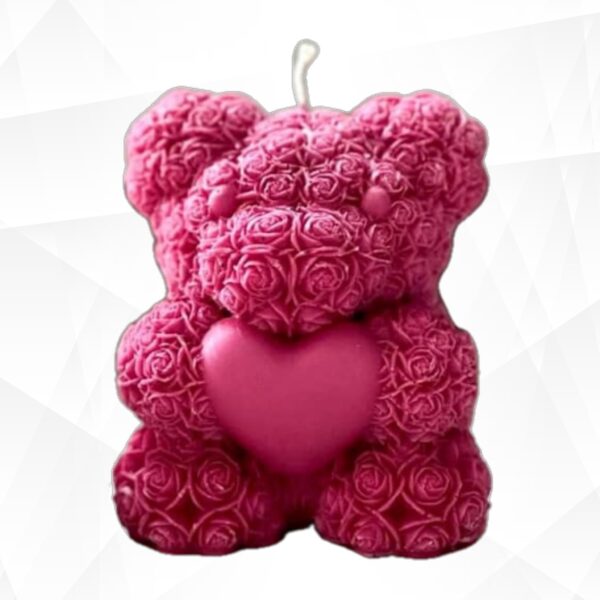 Handmade Rose Teddy Candle